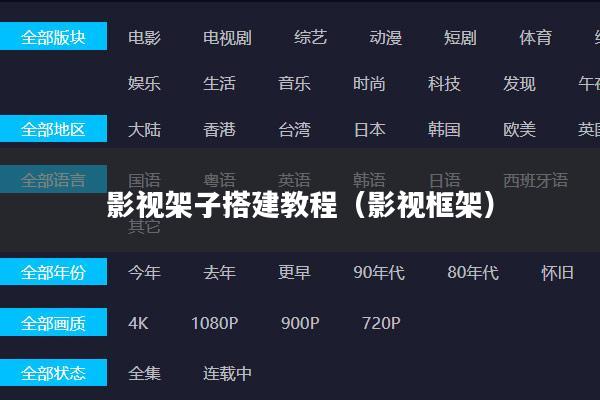 影视架子搭建教程(影视框架)
