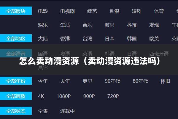 怎么卖动漫资源(卖动漫资源违法吗)