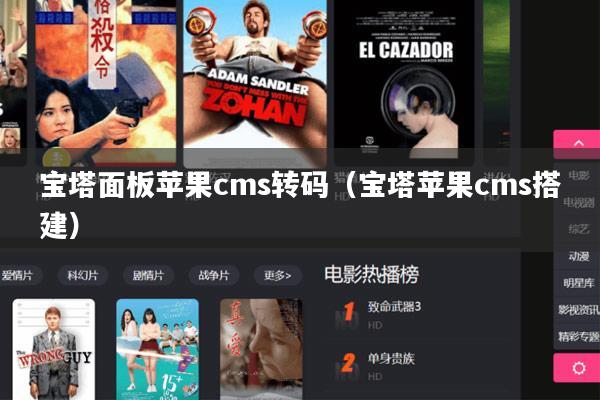 宝塔面板苹果cms转码(宝塔苹果cms搭建)