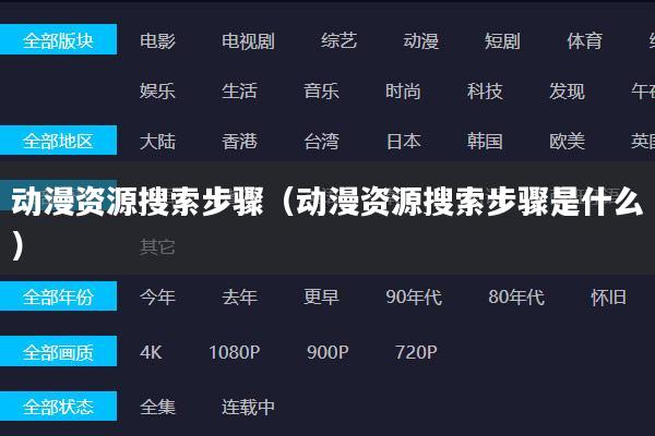 动漫资源搜索步骤(动漫资源搜索步骤是什么)