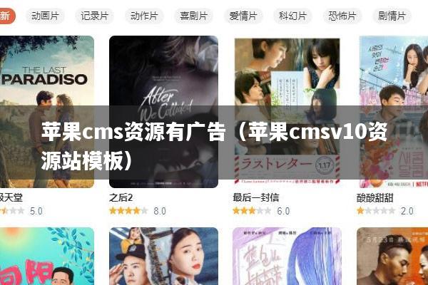 苹果cms资源有广告(苹果cmsv10资源站模板)